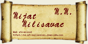 Mijat Milisavac vizit kartica